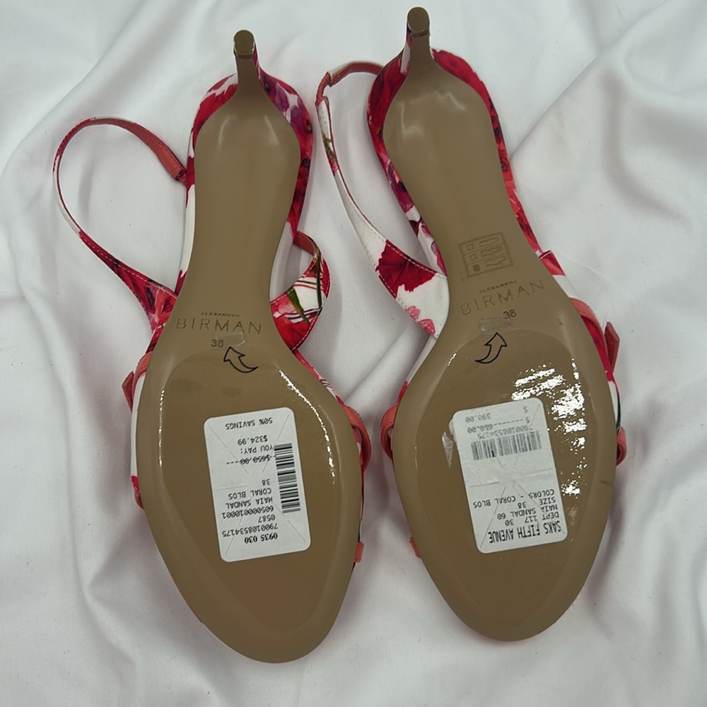 Alexandre Birman Maia 60 Canvas & Leather Slingback Sandal, Pink size 38/8 - Picture 7 of 11